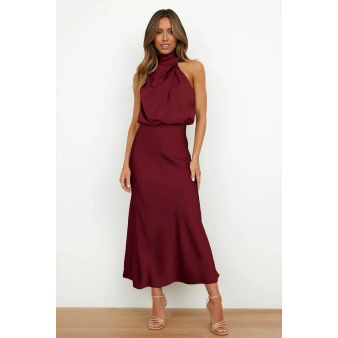 Nayra | Damen Abendkleid Maxi Neckholder Stil