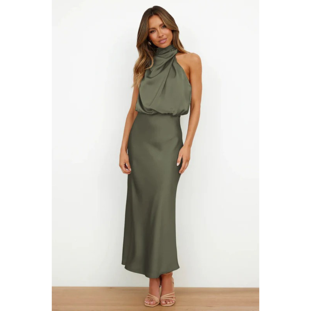 Nayra | Damen Abendkleid Maxi Neckholder Stil