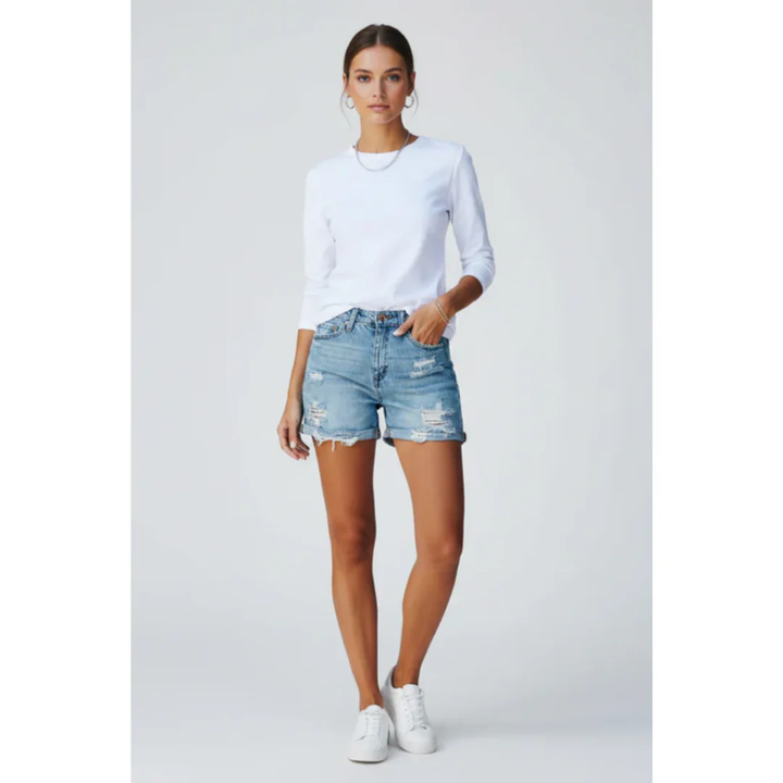 Nele | Damen Shorts Mit Fransen Saum Für Urlaub