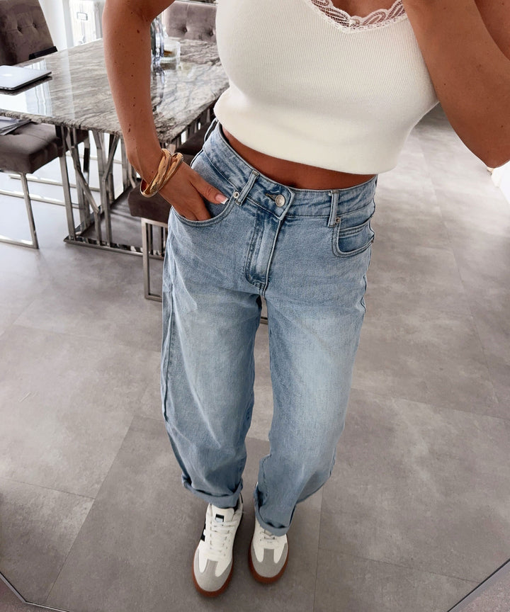 Stretch Balloon Jeans Maretta Blau