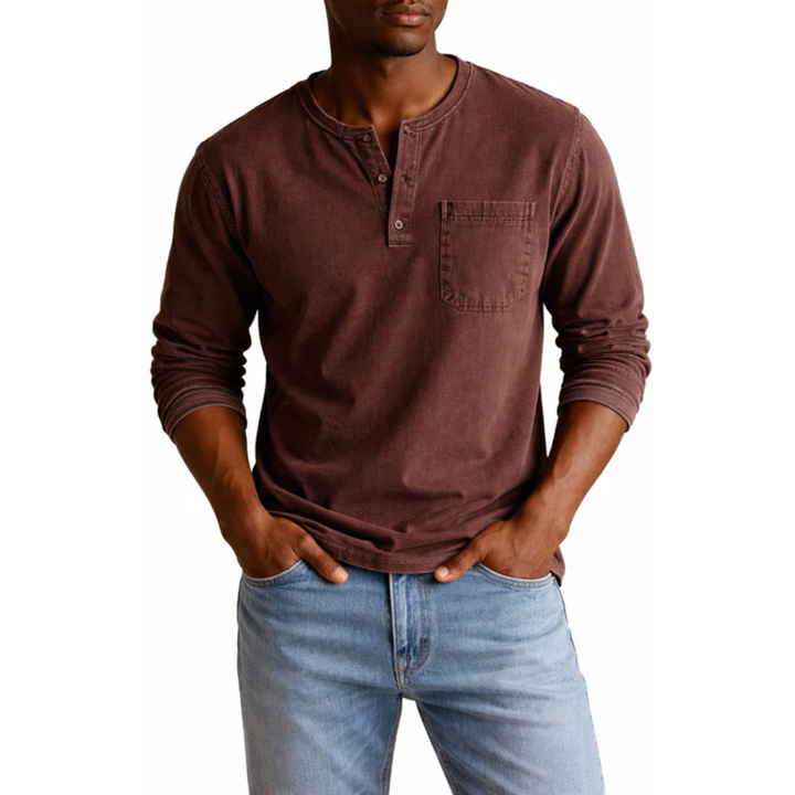 Nils | Herren Shirt Henley Stil