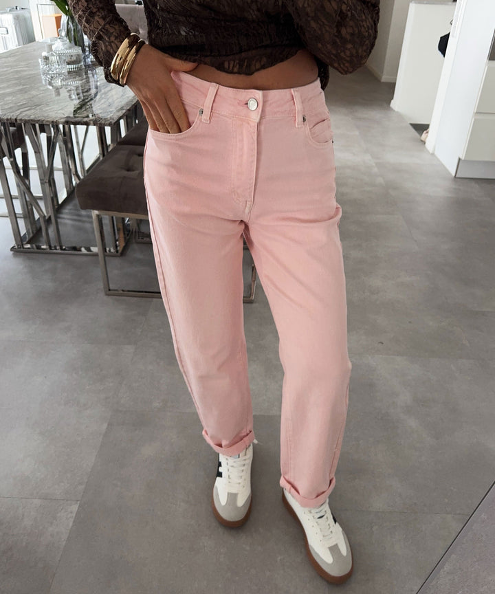 Stretch Mom Jeans Leava Rosa Ladypolitan ♡