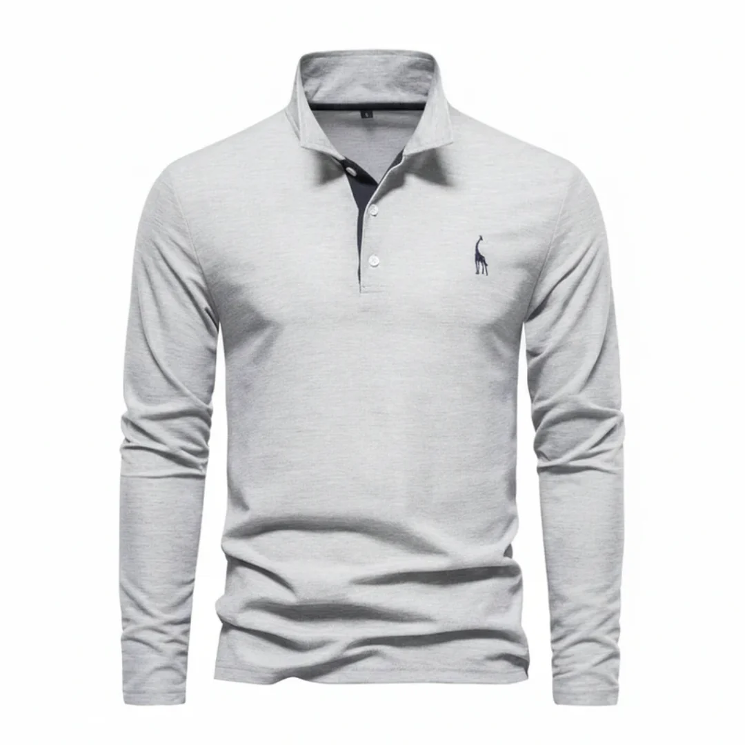 Noah | Herren Poloshirt Langarm Mit Kontrast Alltag