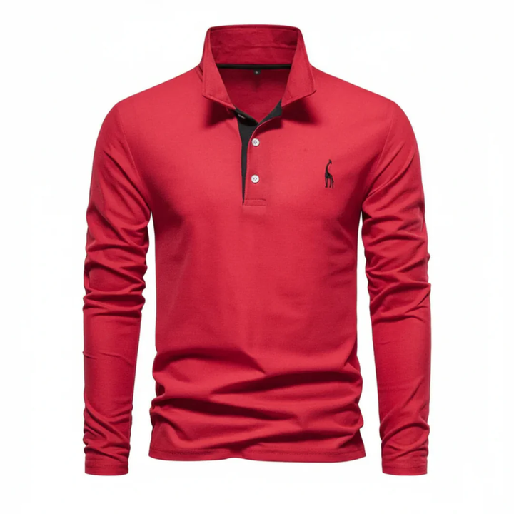 Noah | Herren Poloshirt Langarm Mit Kontrast Alltag