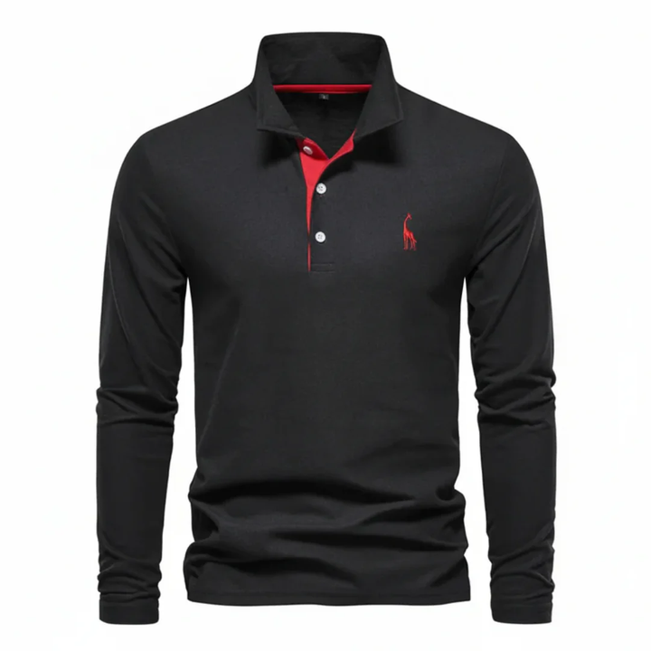 Noah | Herren Poloshirt Langarm Mit Kontrast Alltag