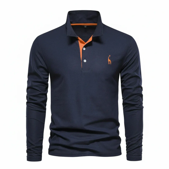 Noah | Herren Poloshirt Langarm Mit Kontrast Alltag