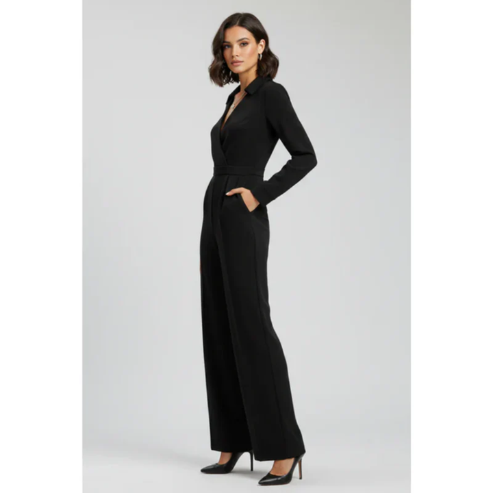 Uta | Damen Jumpsuit Mit Kragen Für Abend Schlicht