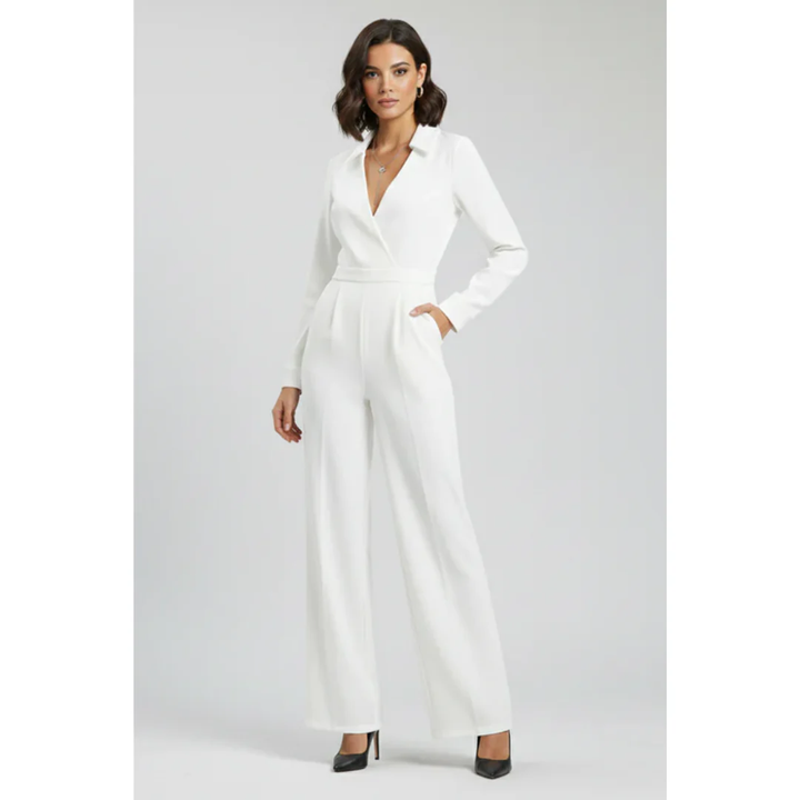 Uta | Damen Jumpsuit Mit Kragen Für Abend Schlicht
