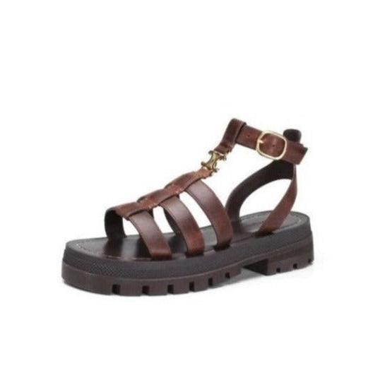 Gladiator-Sandalen für Damen aus Kunstleder