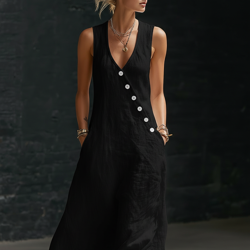 Damen-Hemdkleid mit Knöpfen