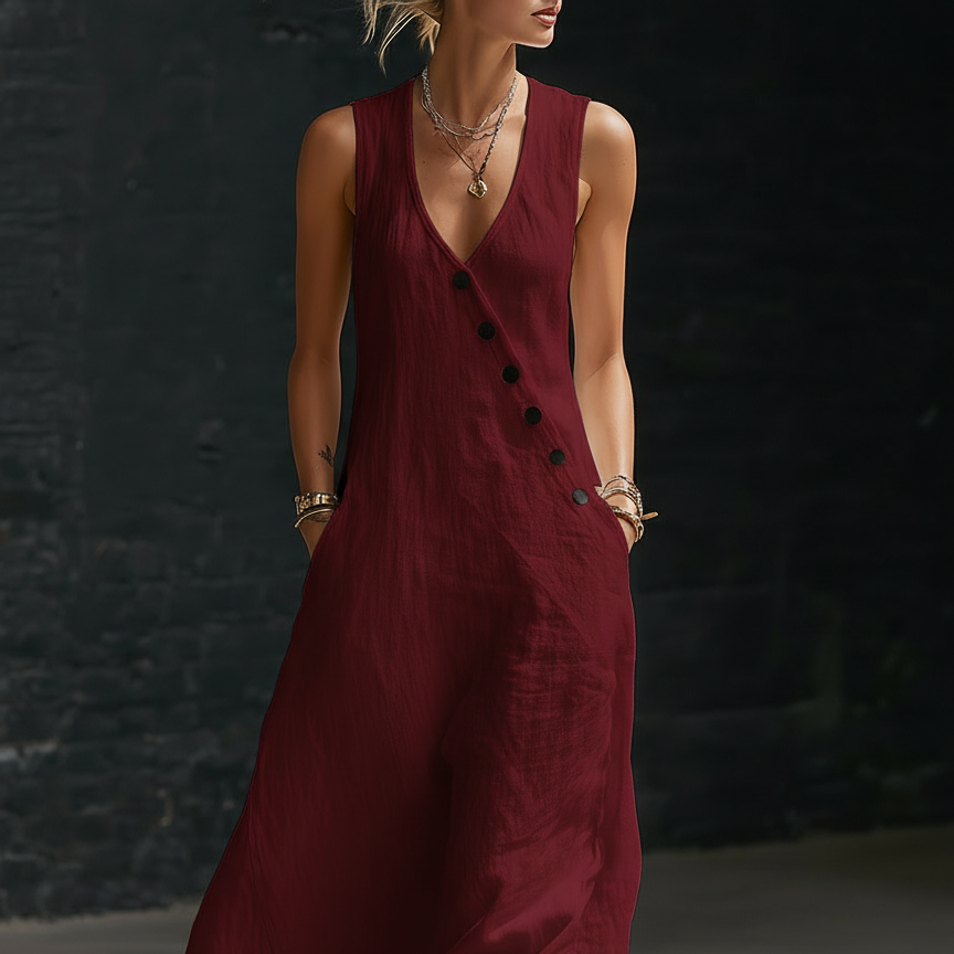 Damen-Hemdkleid mit Knöpfen