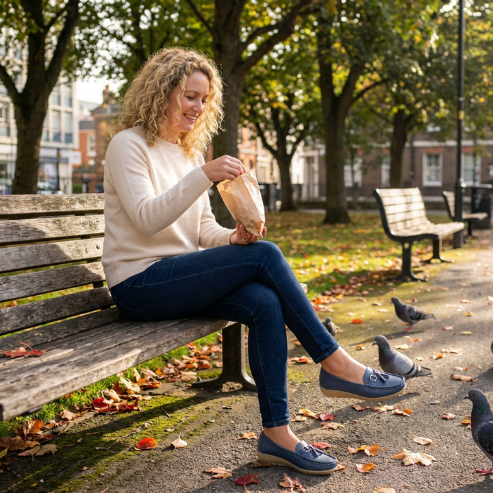 Orthopädische Leder-Loafer für Damen | Fußgewölbestütze