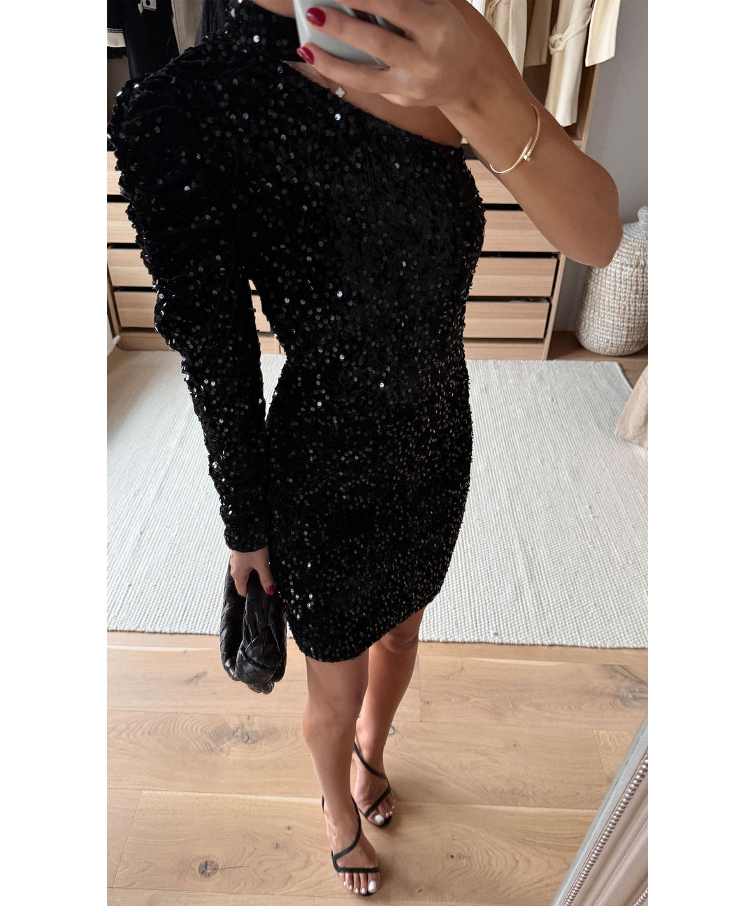 Pailletten Kleid Taliya Schwarz Ladypolitan ♡
