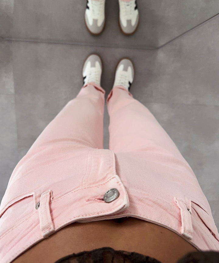 Stretch Mom Jeans Leava Rosa Ladypolitan ♡