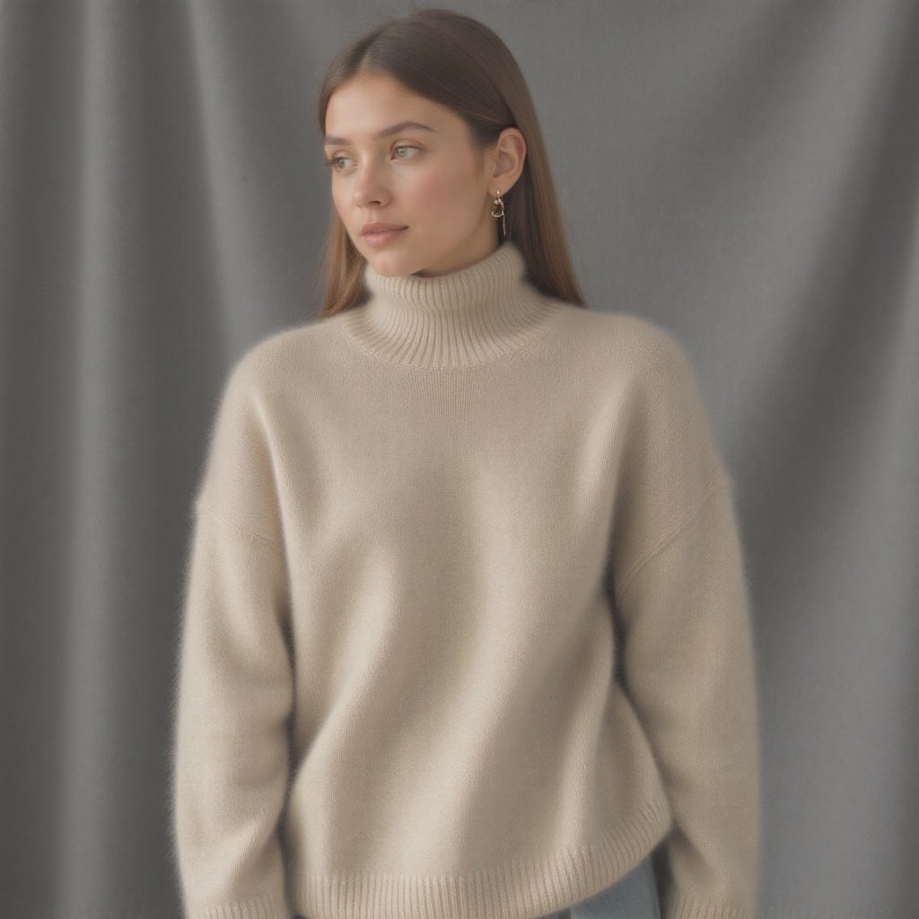 Olivia | Damen Winter Oversized Rollkragenpullover