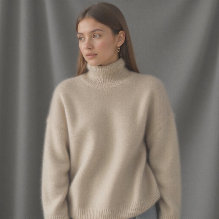 Olivia | Damen Winter Oversized Rollkragenpullover