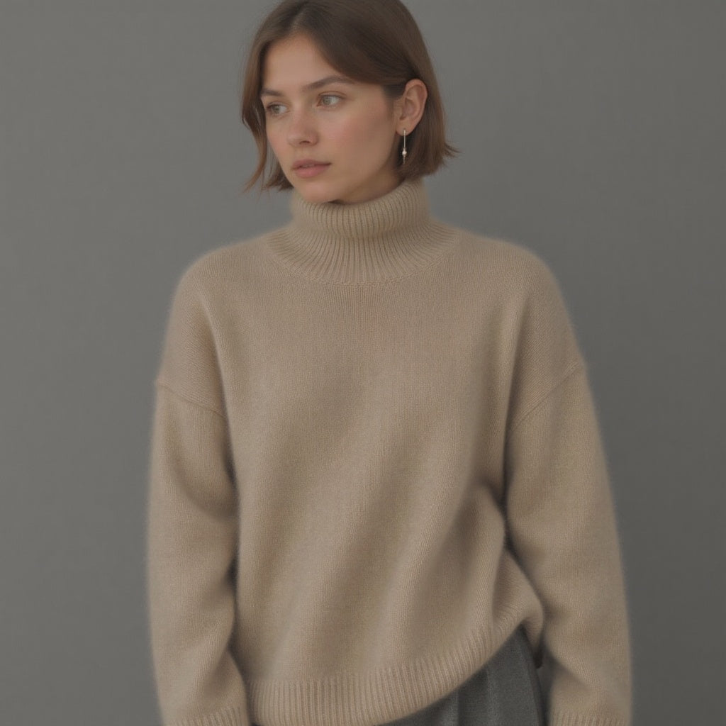 Olivia | Damen Winter Oversized Rollkragenpullover