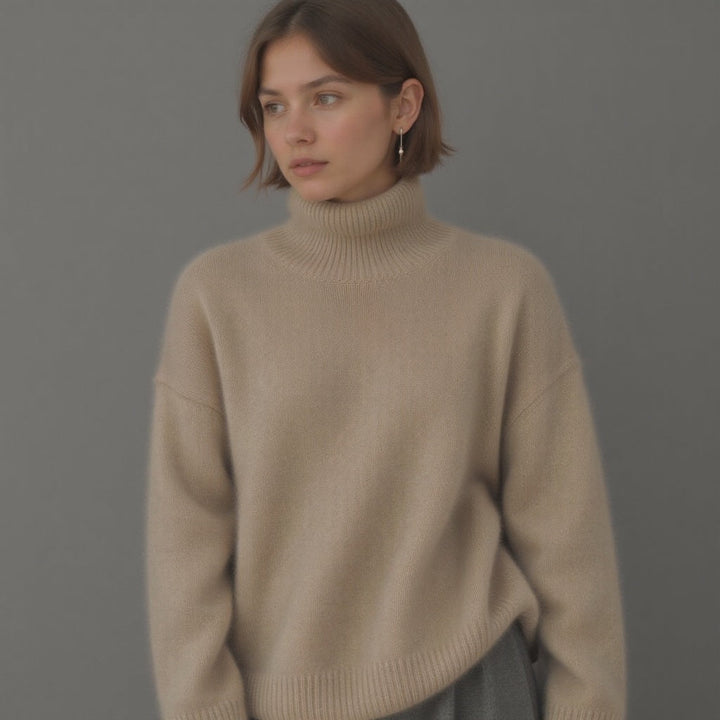 Olivia | Damen Winter Oversized Rollkragenpullover