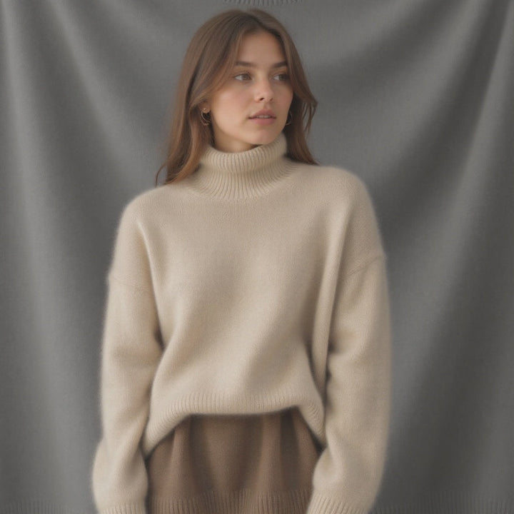 Olivia | Damen Winter Oversized Rollkragenpullover