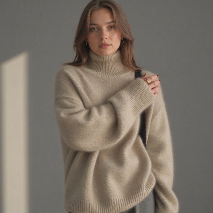 Olivia | Damen Winter Oversized Rollkragenpullover