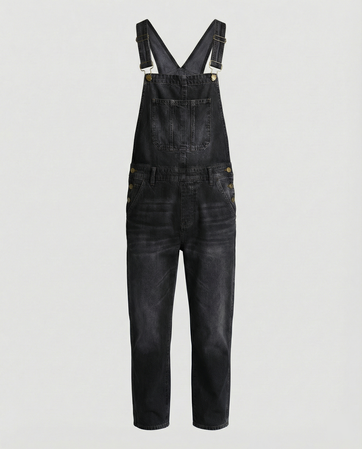 Jonas – Herren Robuste Denim-Latzhose mit Verstellbaren Trägern