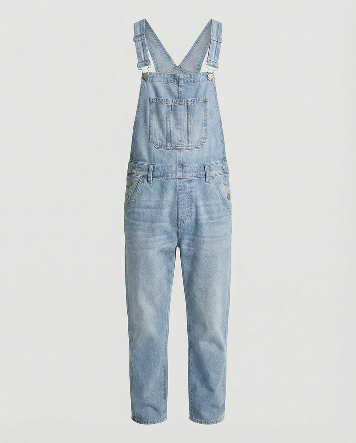 Jonas – Herren Robuste Denim-Latzhose mit Verstellbaren Trägern