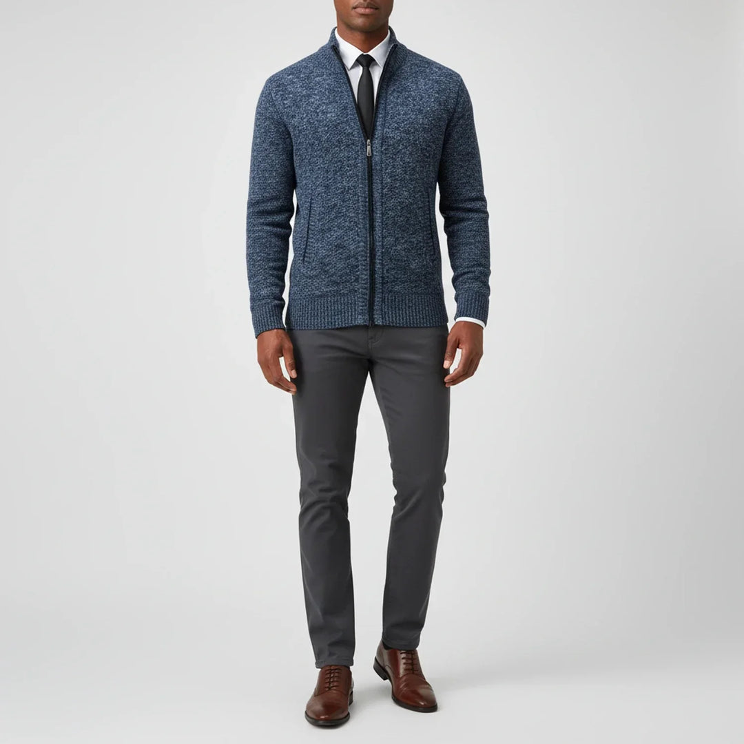 Christian | Herren Strickjacke mit Reißverschluss vorne