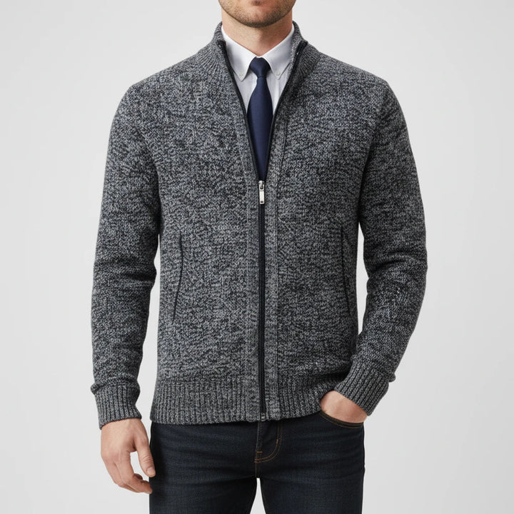 Christian | Herren Strickjacke mit Reißverschluss vorne