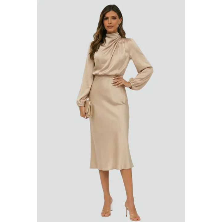 Rebecca | Damen Midikleid Sommer Stilvoll für Anlässe