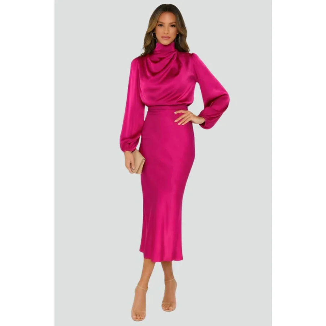 Rebecca | Damen Midikleid Sommer Stilvoll für Anlässe