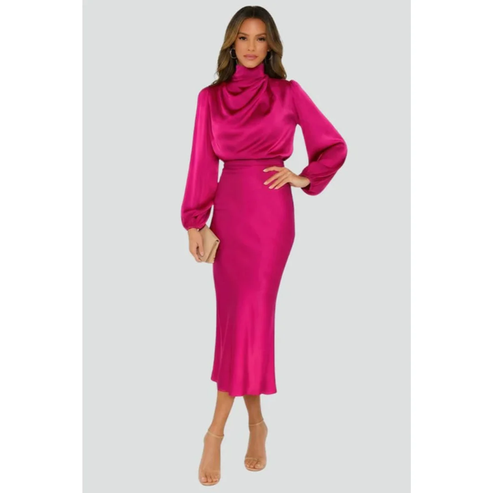 Rebecca | Damen Midikleid Sommer Stilvoll für Anlässe