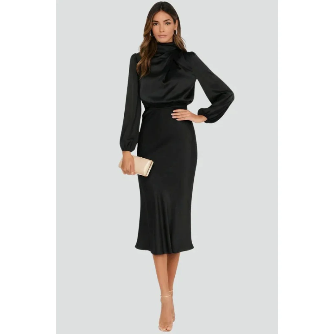 Rebecca | Damen Midikleid Sommer Stilvoll für Anlässe