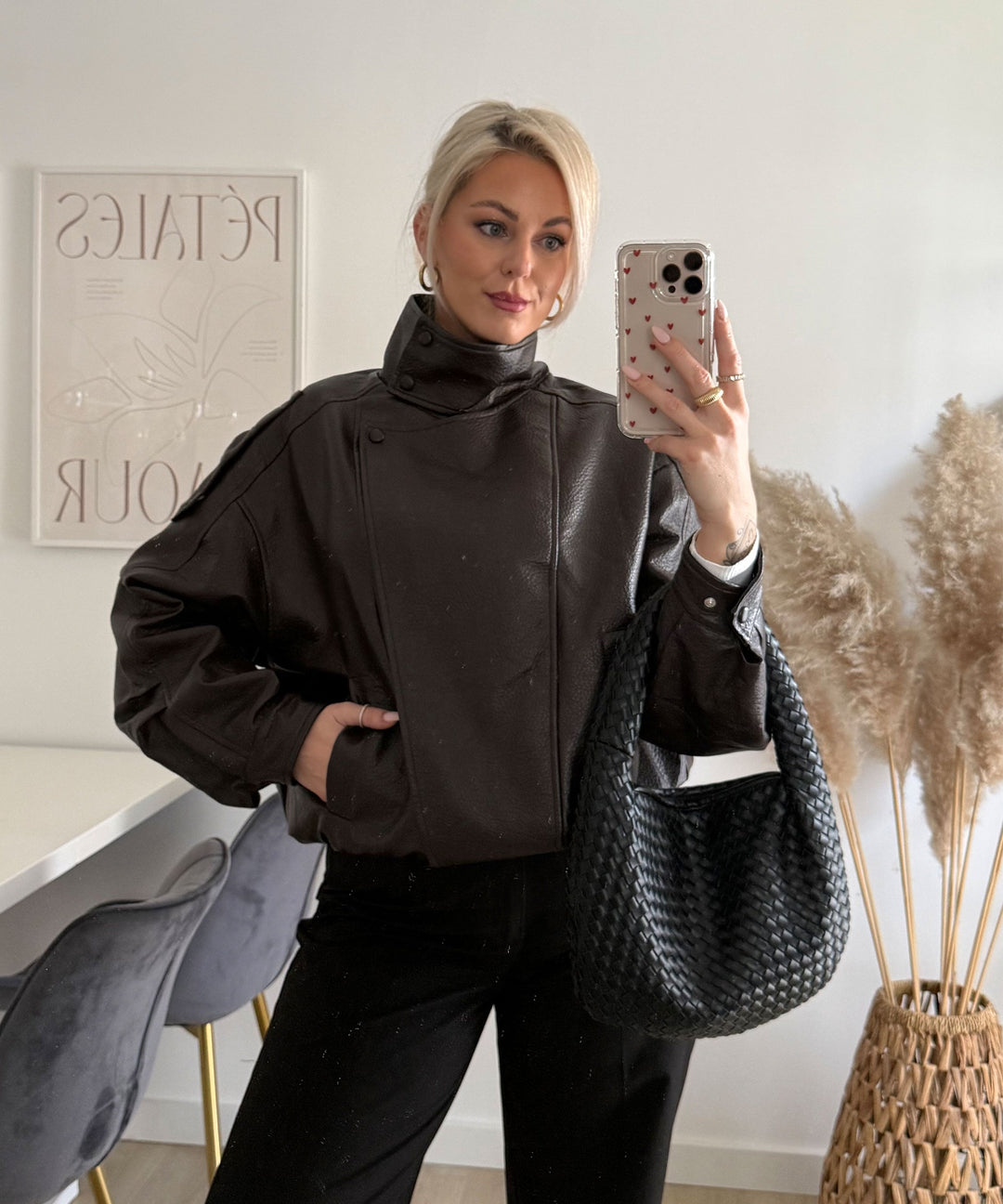 Kunstleder Jacke Rina Dunkelbraun Ladypolitan ♡