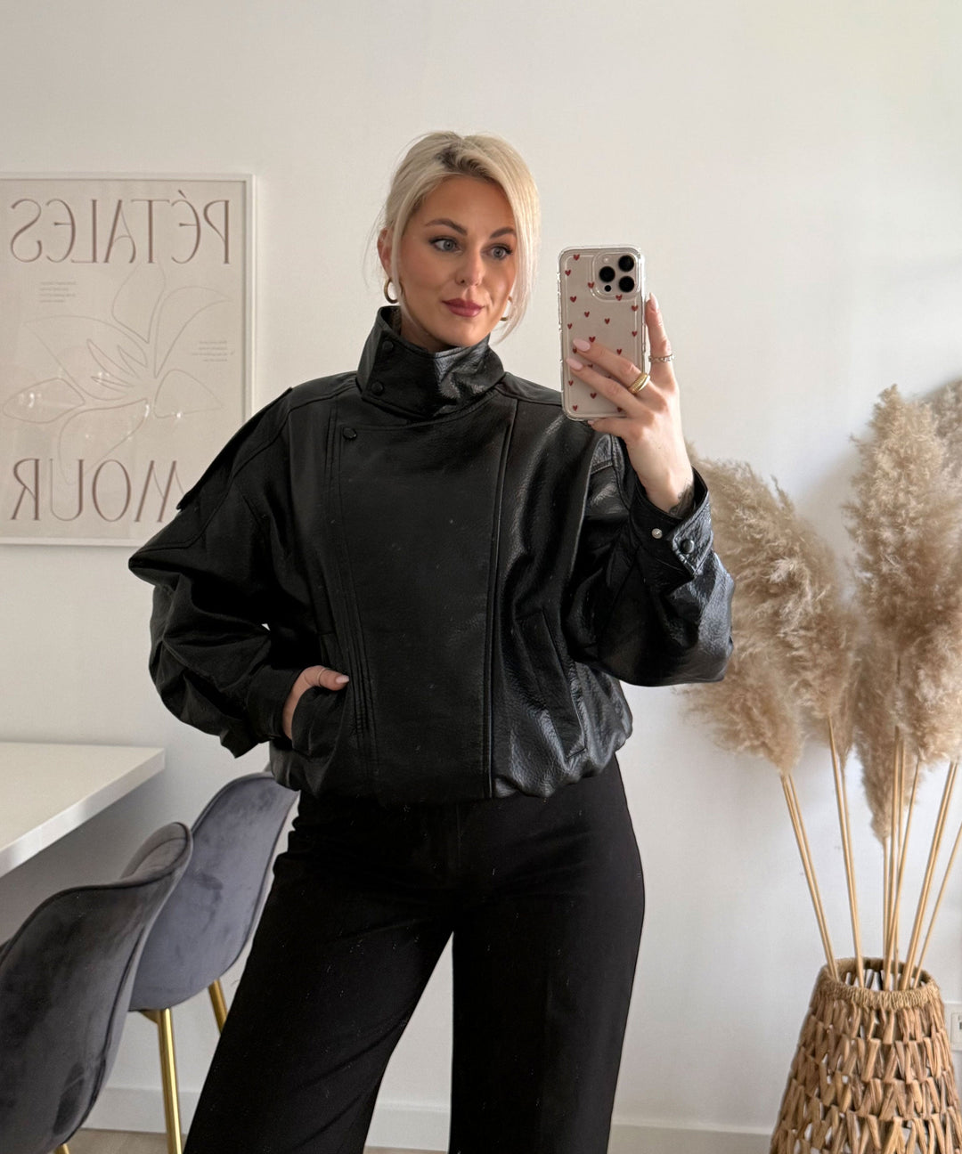 Kunstleder Jacke Rina Schwarz Ladypolitan ♡