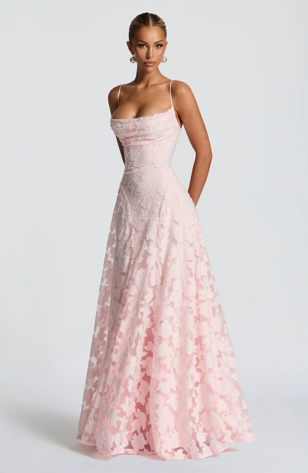 Maxikleid für Damen mit Blumenmuster und Spaghettiträgern