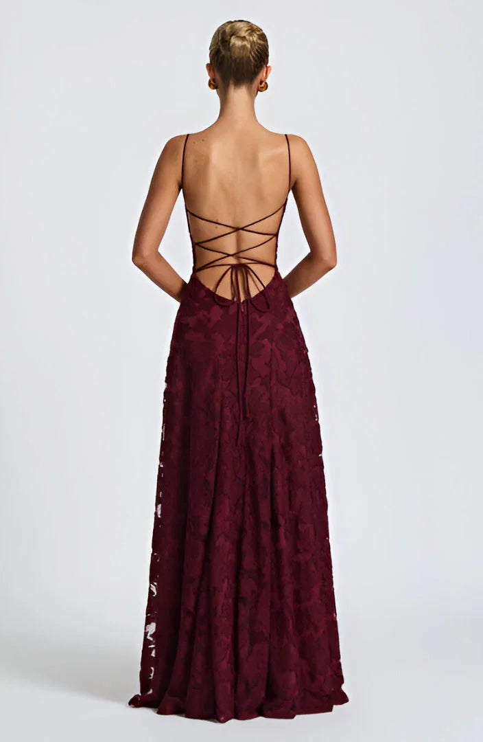 Maxikleid für Damen mit Blumenmuster und Spaghettiträgern