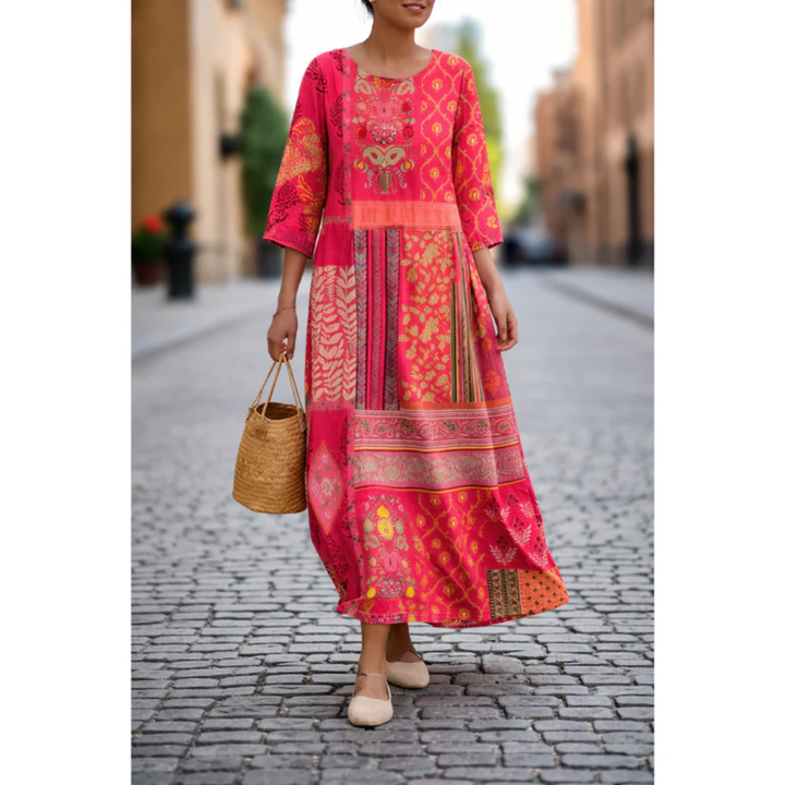 Rosel | Damen Sommerkleid Midi Für Alltag Und Sommer