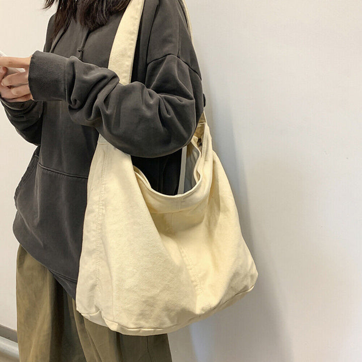 Umhängetasche Damen Canvas Oversized Laptop