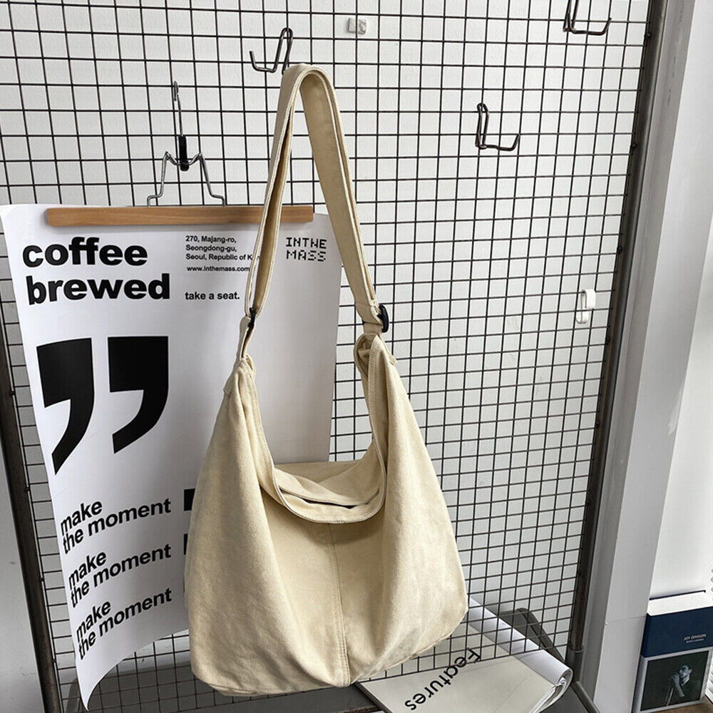 Umhängetasche Damen Canvas Oversized Laptop