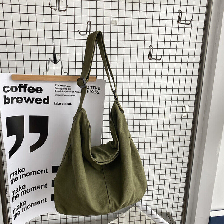 Umhängetasche Damen Canvas Oversized Laptop