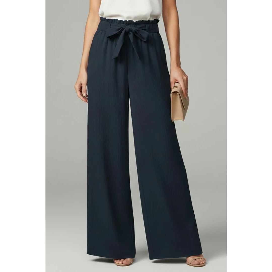 Luisa | Damen Palazzo Hose Mit Gürtel Für Alltag