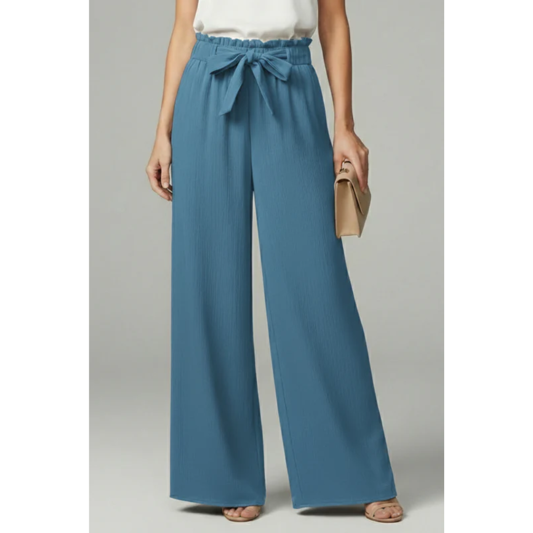 Luisa | Damen Palazzo Hose Mit Gürtel Für Alltag