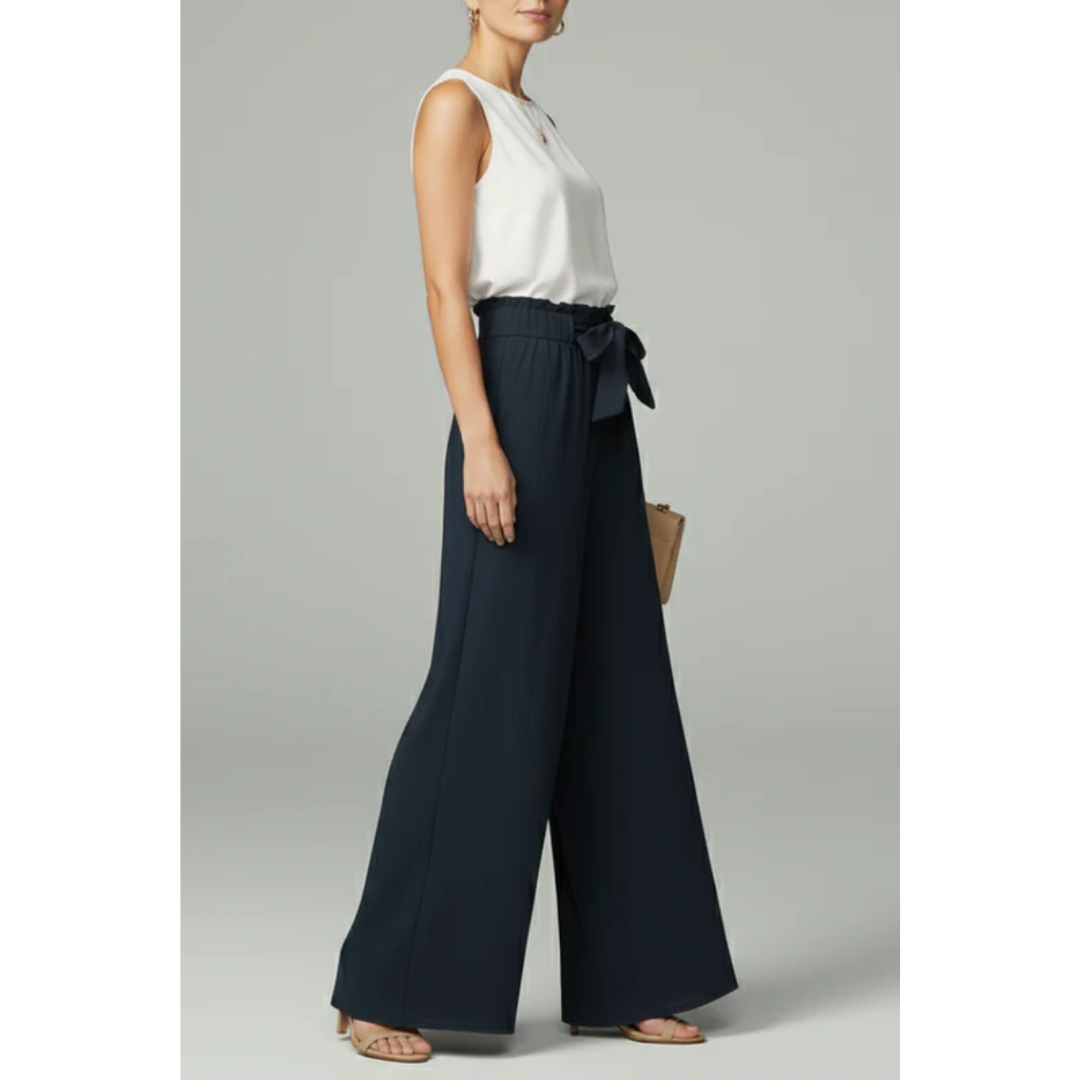Luisa | Damen Palazzo Hose Mit Gürtel Für Alltag