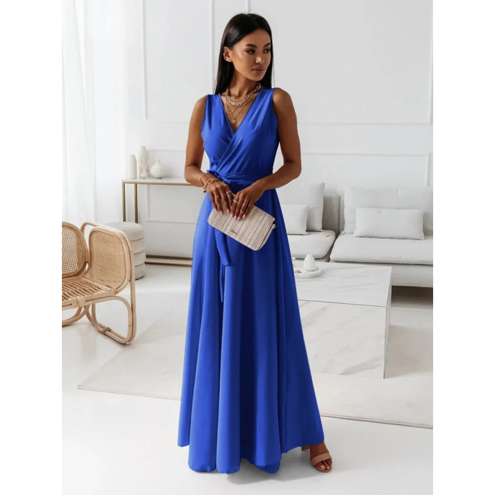 Selma | Damen Maxi Kleid Für Hochzeitsgast Wickel Stil