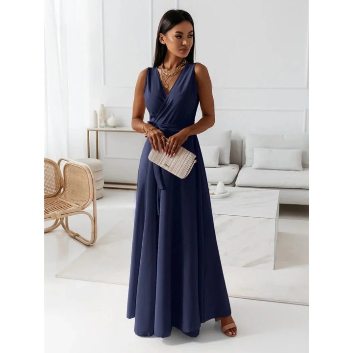 Selma | Damen Maxi Kleid Für Hochzeitsgast Wickel Stil
