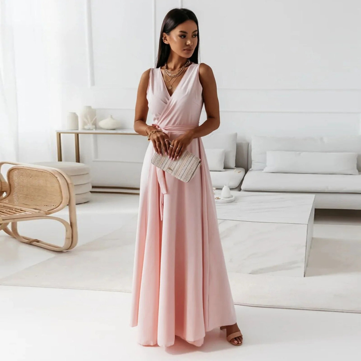 Selma | Damen Maxi Kleid Für Hochzeitsgast Wickel Stil