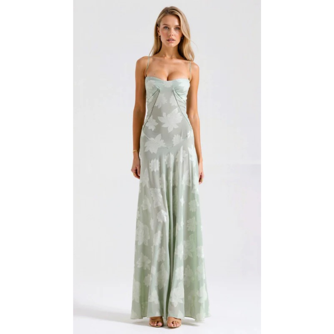 Sienna | Damen Maxi Kleid Für Hochzeitsgast Bustier Stil