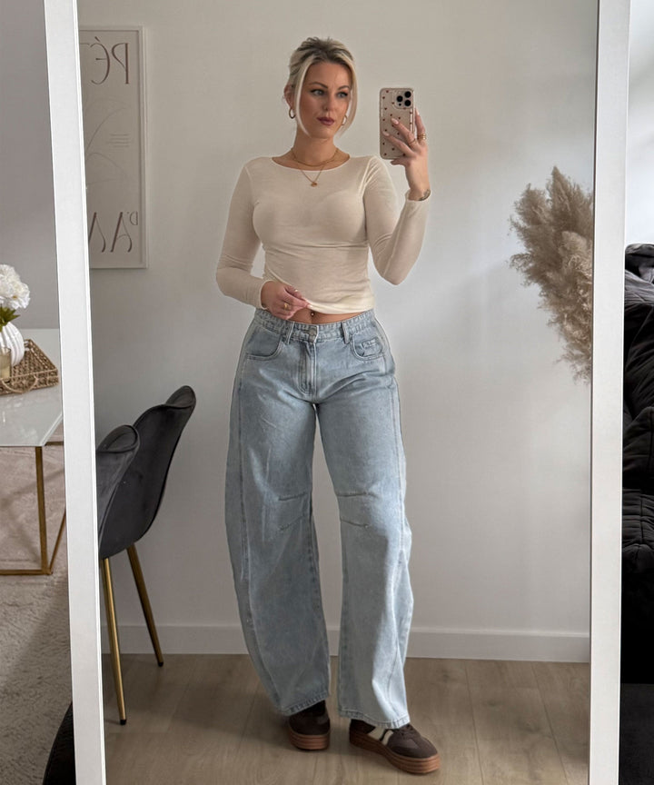 Viskose/Kaschmir Oberteil Sinna Beige Ladypolitan ♡