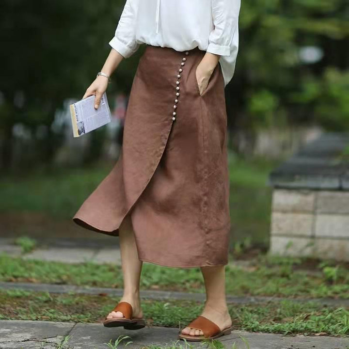 Manda - Eleganter asymmetrischer A-Linien-Rock für Damen