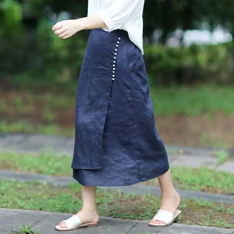 Manda - Eleganter asymmetrischer A-Linien-Rock für Damen